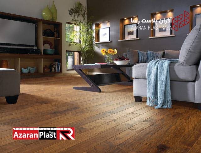 hickory wood floor living room - خرید پارکت لمینت